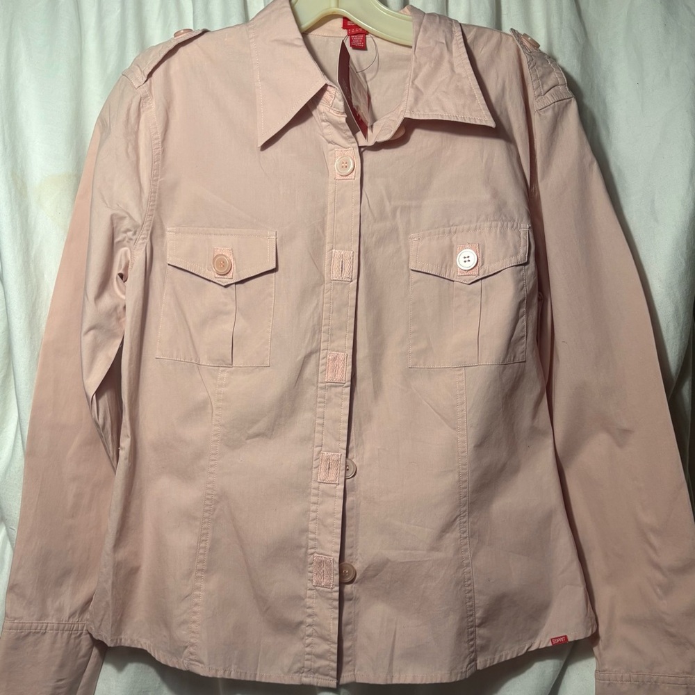 New With Tags Vintage Espirit Long Sleeve Women’s Utility Shirt Size Large
